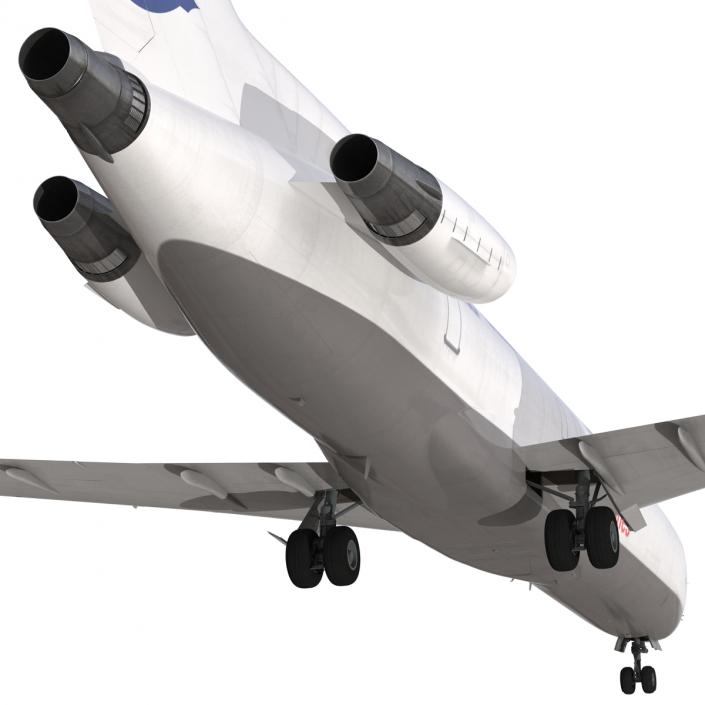 Boeing 727-200F Iran Aseman Rigged 3D model