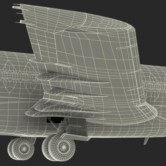 Boeing 727-200F Iran Aseman Rigged 3D model