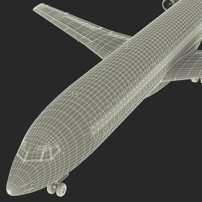 Boeing 727-200F Iran Aseman Rigged 3D model