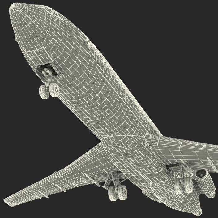 Boeing 727-200F Iran Aseman Rigged 3D model