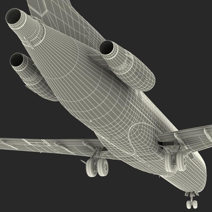 Boeing 727-200F Iran Aseman Rigged 3D model