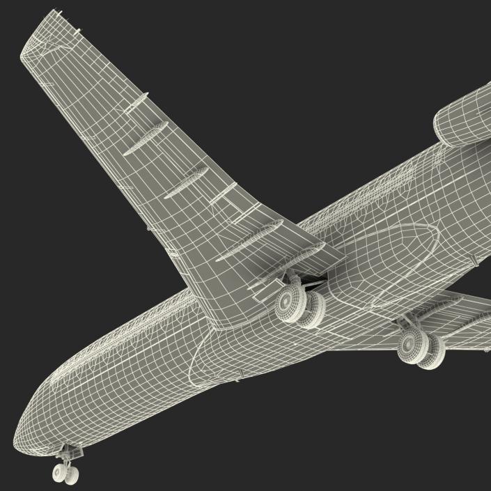 Boeing 727-200F Iran Aseman Rigged 3D model