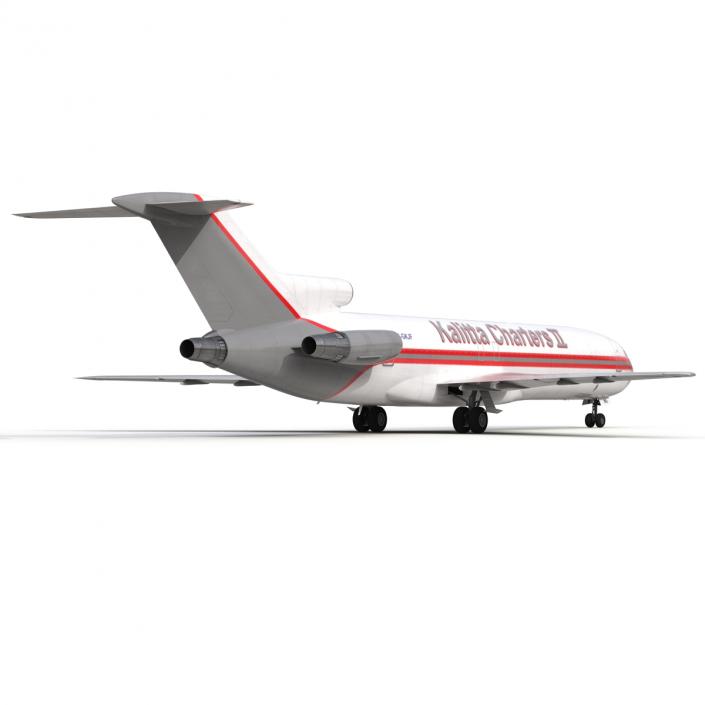 Boeing 727-200F Kalitta Air Rigged 3D model