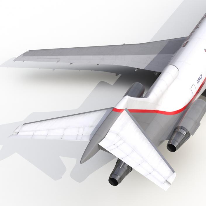 Boeing 727-200F Kalitta Air Rigged 3D model