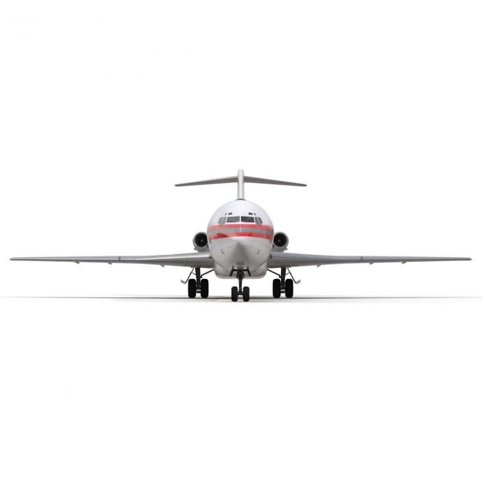 Boeing 727-200F Kalitta Air Rigged 3D model