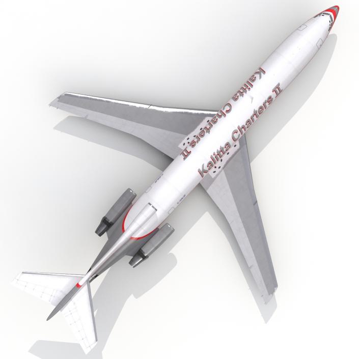 Boeing 727-200F Kalitta Air Rigged 3D model