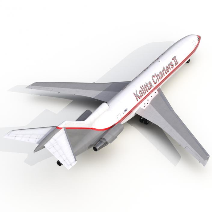 Boeing 727-200F Kalitta Air Rigged 3D model