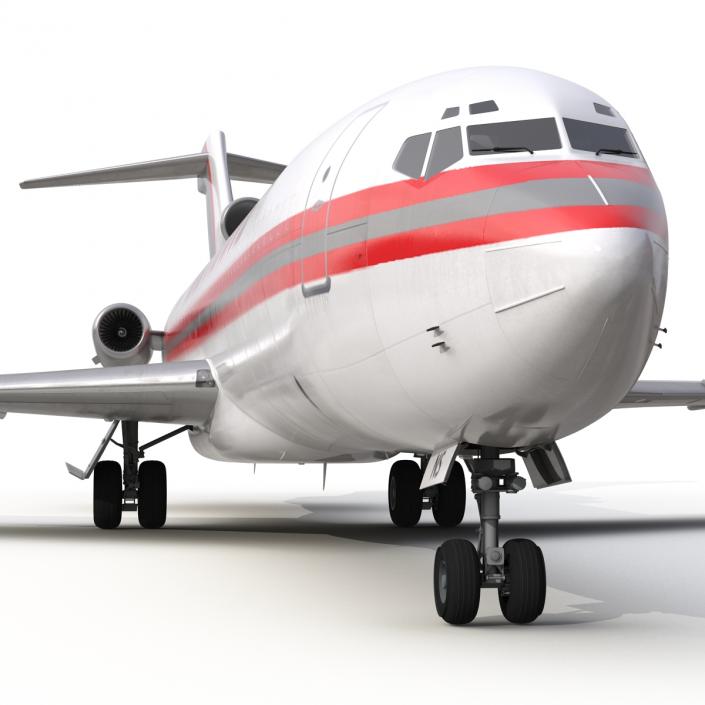 Boeing 727-200F Kalitta Air Rigged 3D model