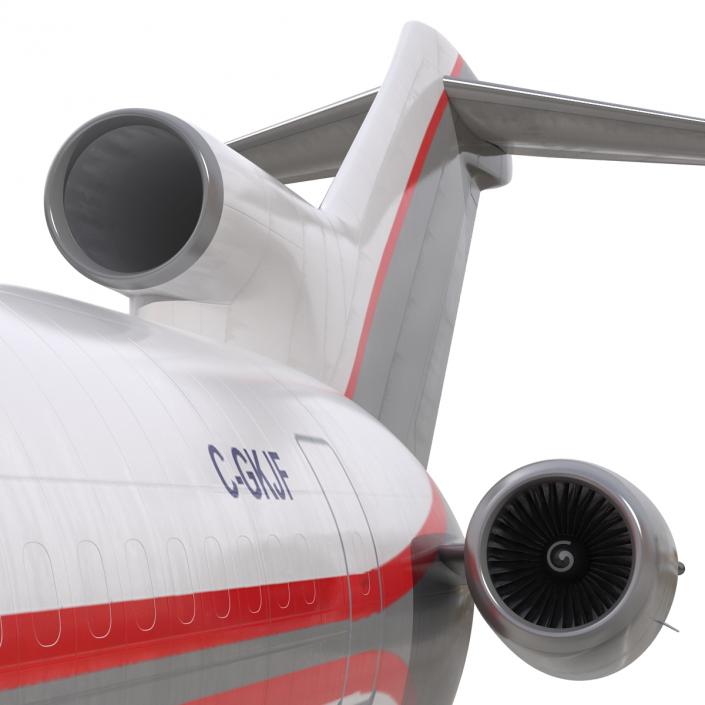 Boeing 727-200F Kalitta Air Rigged 3D model