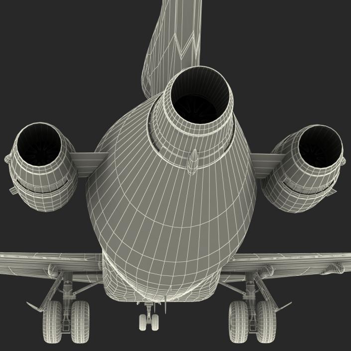 Boeing 727-200F Kalitta Air Rigged 3D model