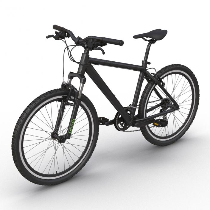 Mountain Bike Generic Black Rigged 3D model