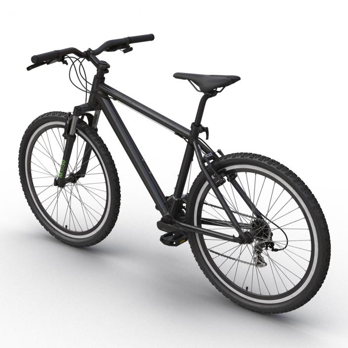 Mountain Bike Generic Black Rigged 3D model