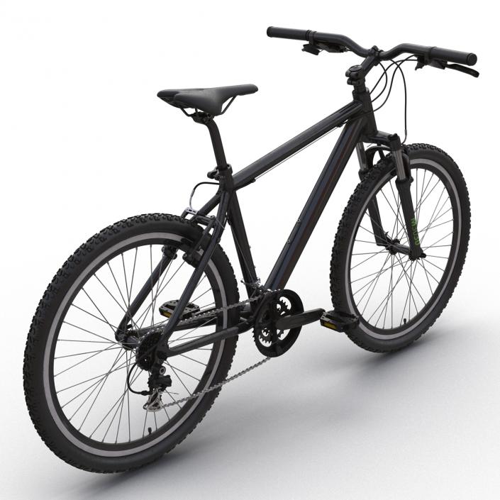 Mountain Bike Generic Black Rigged 3D model