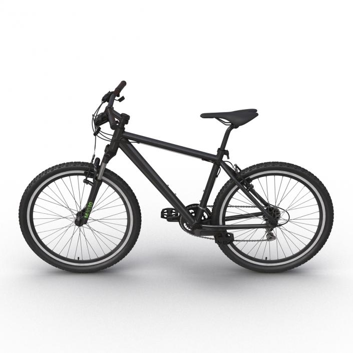 Mountain Bike Generic Black Rigged 3D model