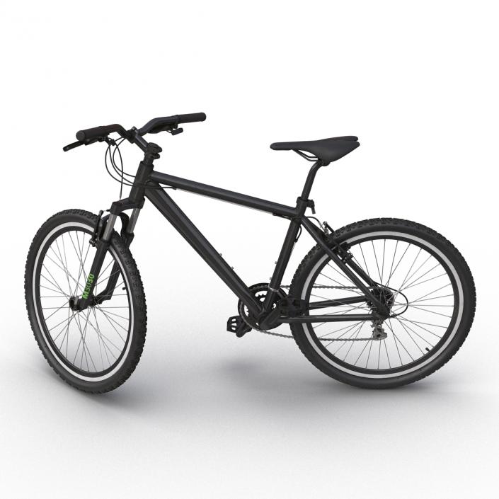 Mountain Bike Generic Black Rigged 3D model