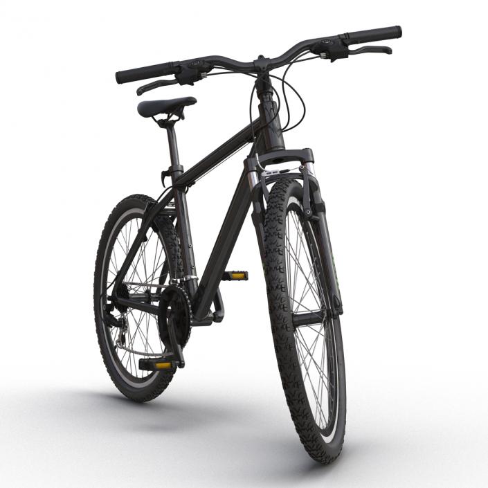 Mountain Bike Generic Black Rigged 3D model