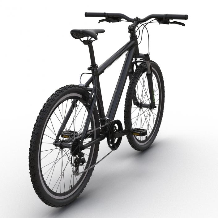 Mountain Bike Generic Black Rigged 3D model