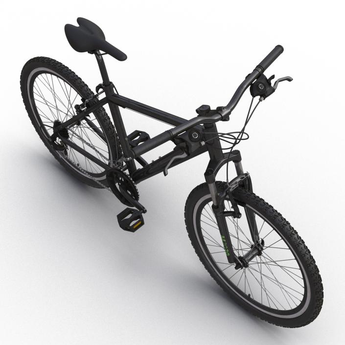 Mountain Bike Generic Black Rigged 3D model