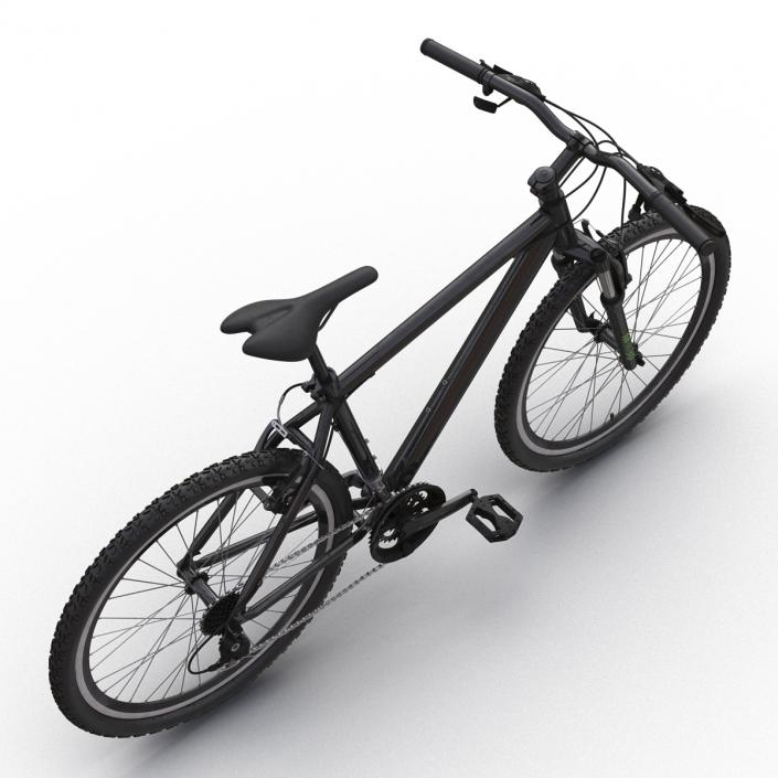 Mountain Bike Generic Black Rigged 3D model