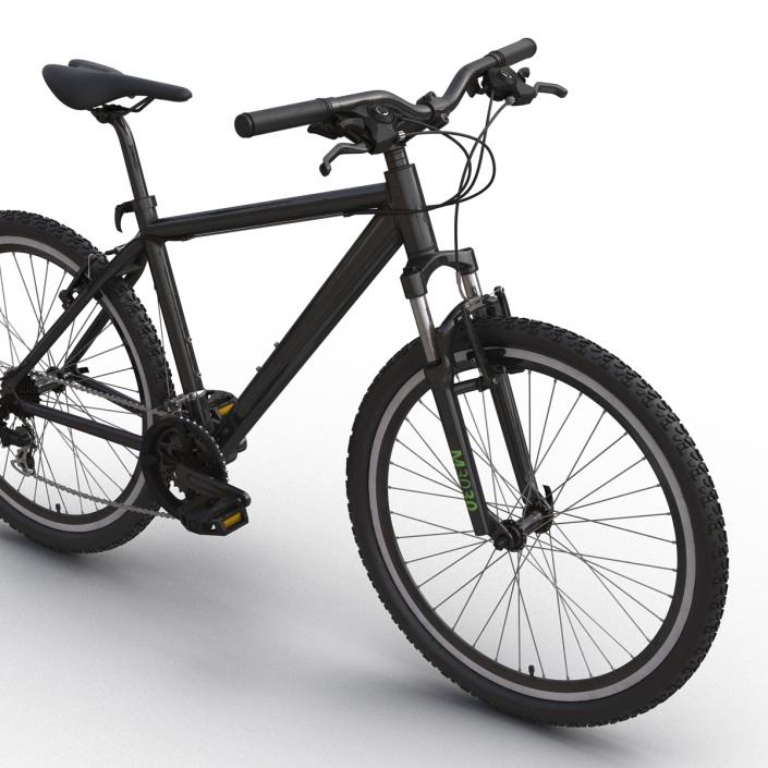 Mountain Bike Generic Black Rigged 3D model