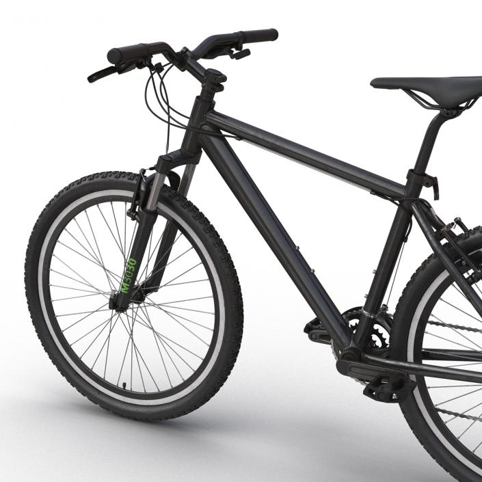 Mountain Bike Generic Black Rigged 3D model