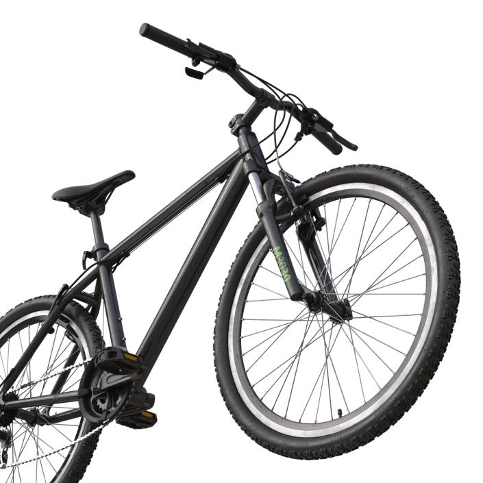 Mountain Bike Generic Black Rigged 3D model