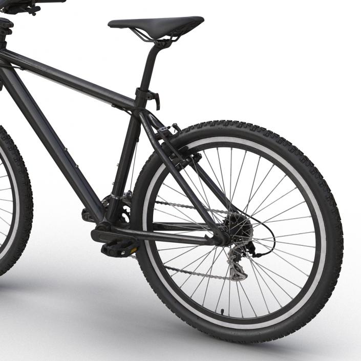 Mountain Bike Generic Black Rigged 3D model