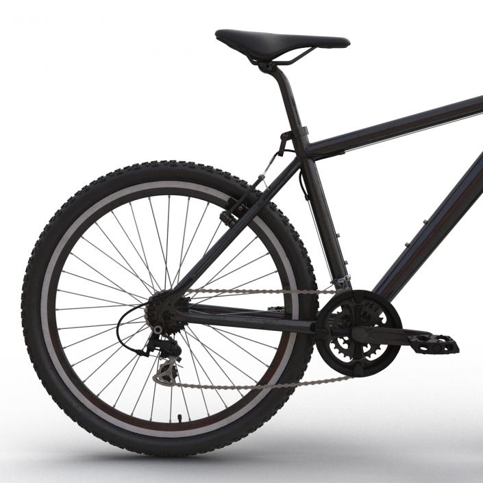 Mountain Bike Generic Black Rigged 3D model