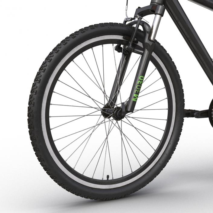 Mountain Bike Generic Black Rigged 3D model