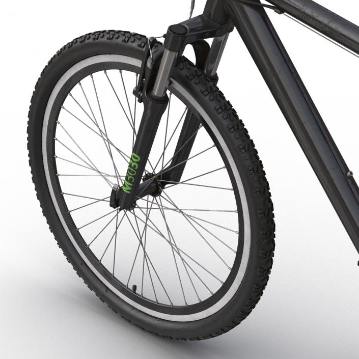 Mountain Bike Generic Black Rigged 3D model