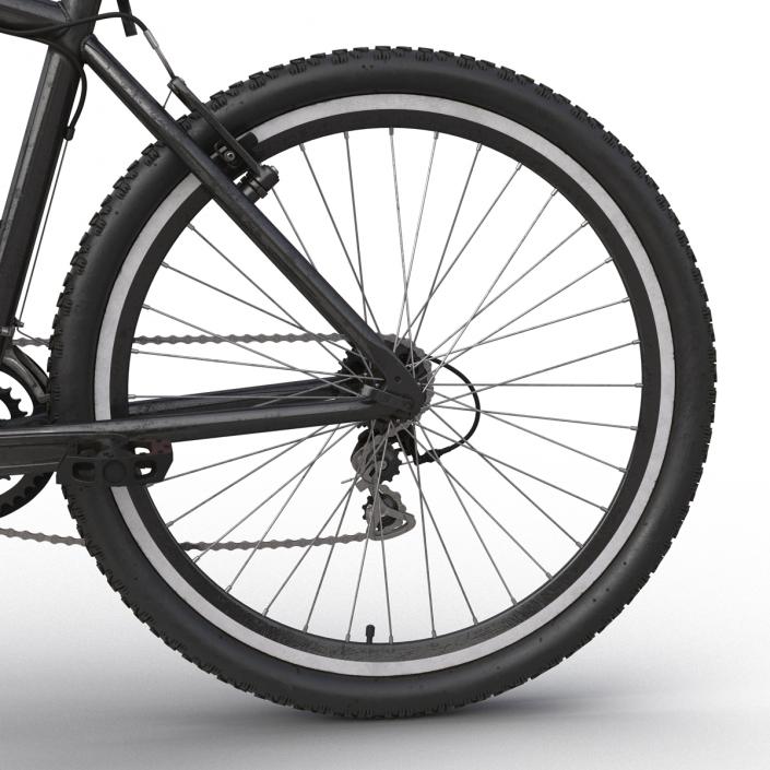 Mountain Bike Generic Black Rigged 3D model