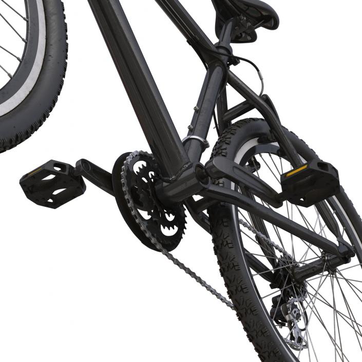 Mountain Bike Generic Black Rigged 3D model