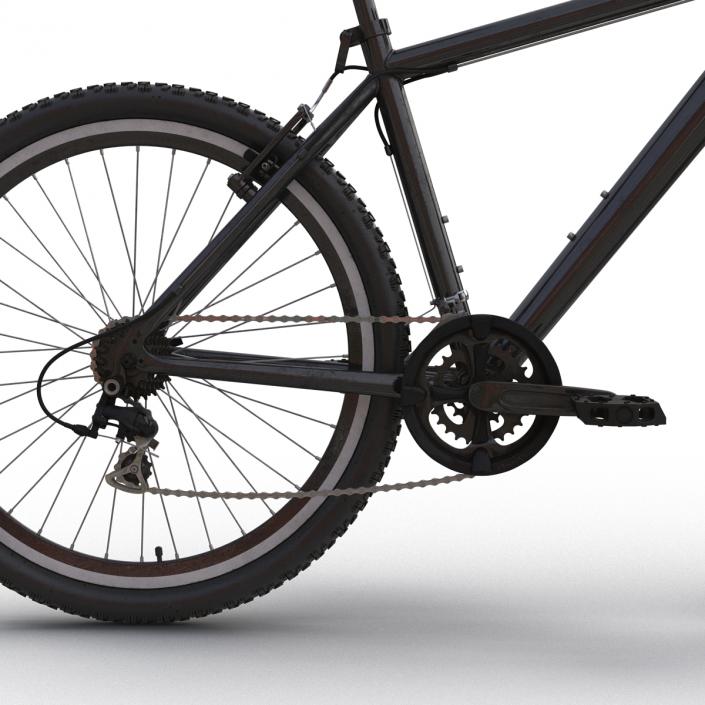 Mountain Bike Generic Black Rigged 3D model