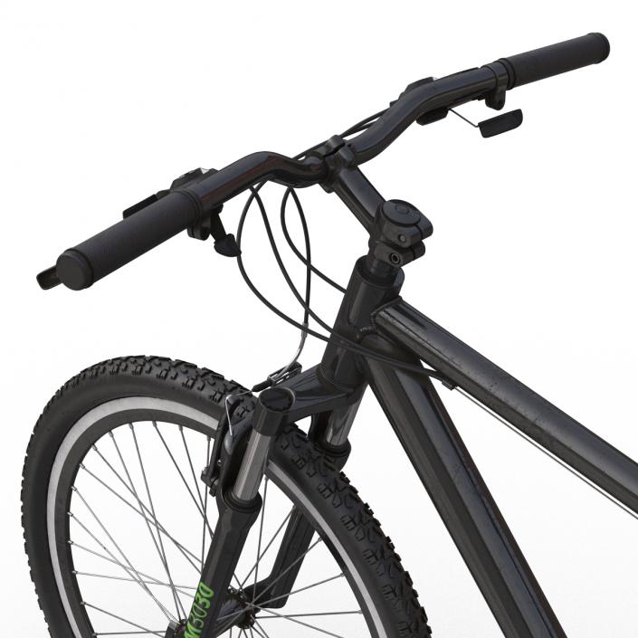 Mountain Bike Generic Black Rigged 3D model