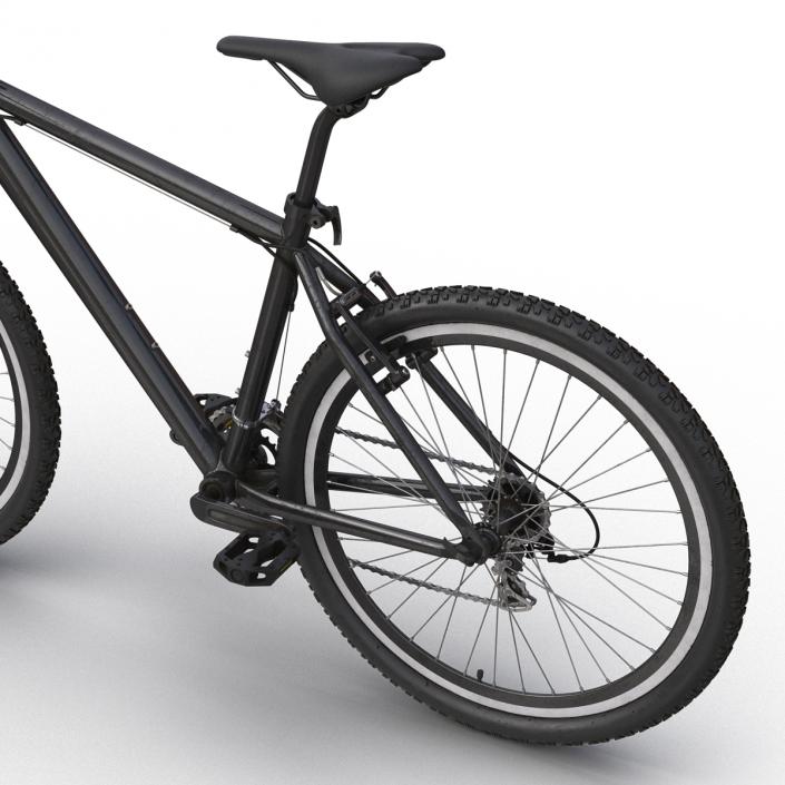 Mountain Bike Generic Black Rigged 3D model