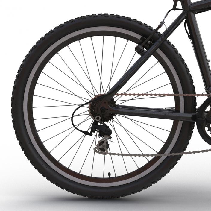 Mountain Bike Generic Black Rigged 3D model