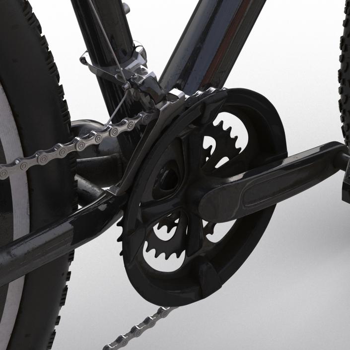 Mountain Bike Generic Black Rigged 3D model