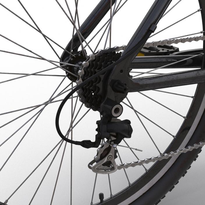 Mountain Bike Generic Black Rigged 3D model