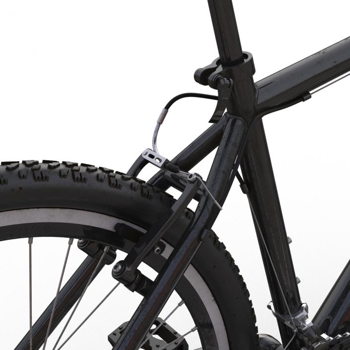 Mountain Bike Generic Black Rigged 3D model