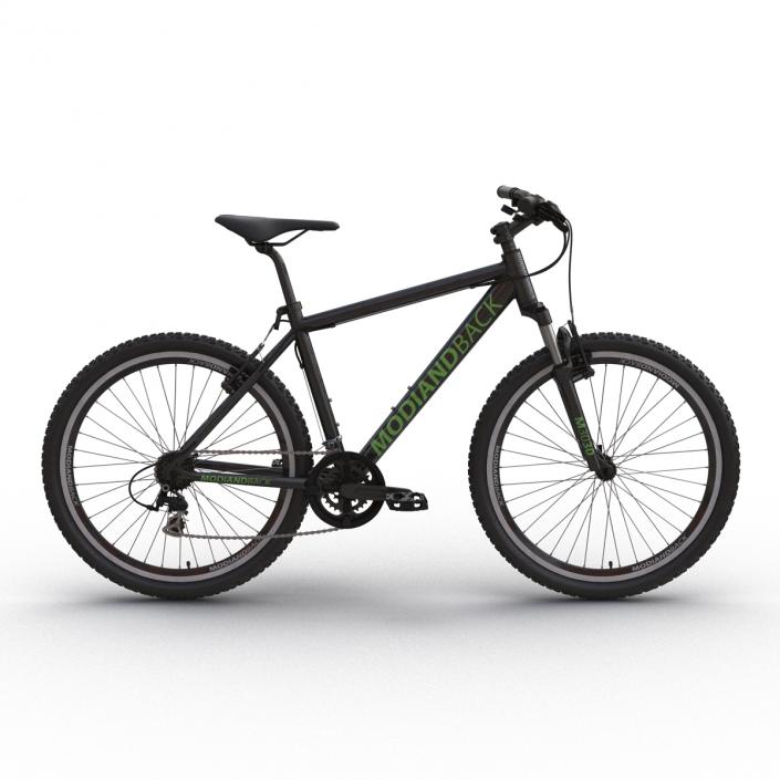 3D Mountain Bike Black Rigged