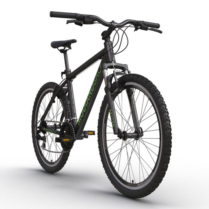 3D Mountain Bike Black Rigged