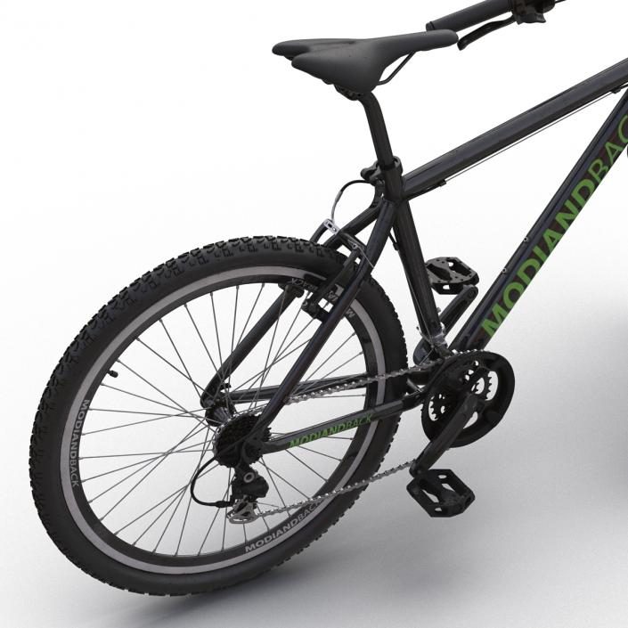 3D Mountain Bike Black Rigged