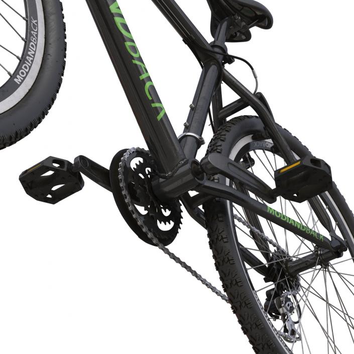 3D Mountain Bike Black Rigged