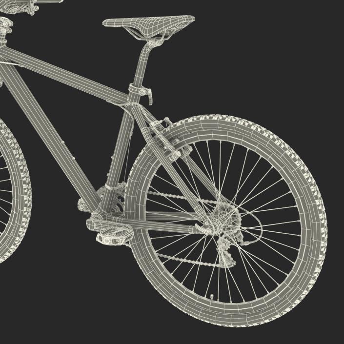 3D Mountain Bike Black Rigged