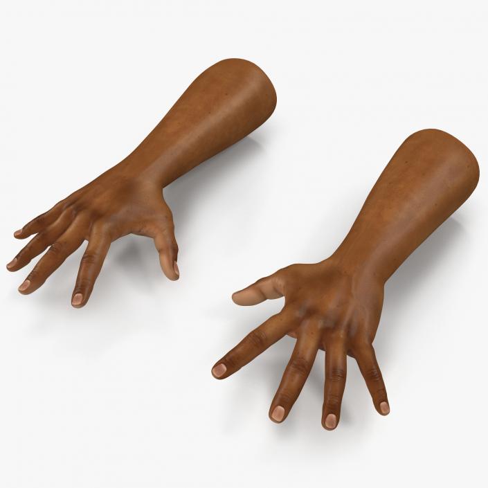 3D African Man Hands 3 Pose 4