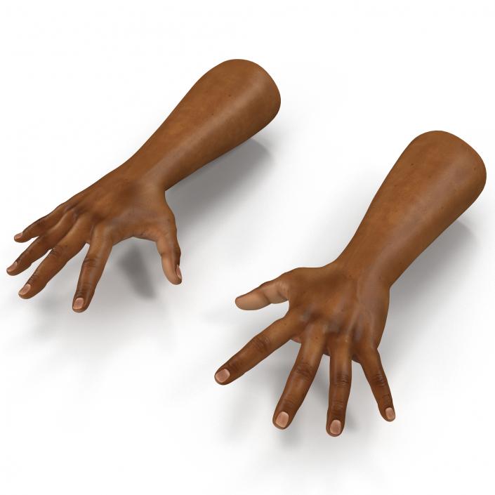 3D African Man Hands 3 Pose 4