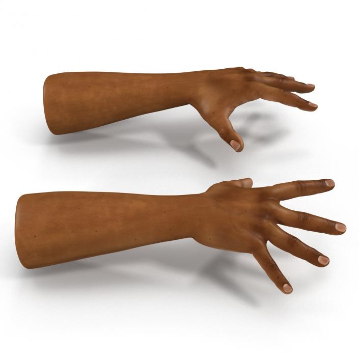 3D African Man Hands 3 Pose 4