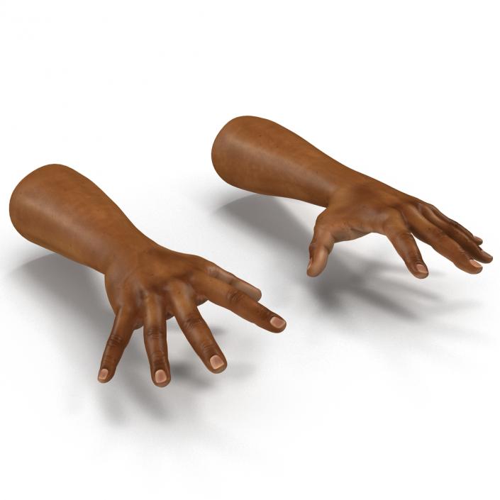 3D African Man Hands 3 Pose 4