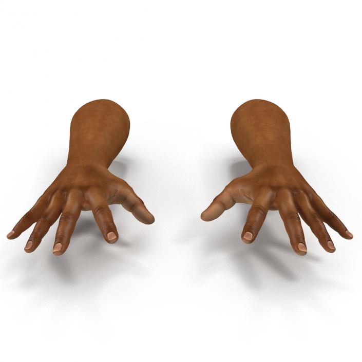 3D African Man Hands 3 Pose 4