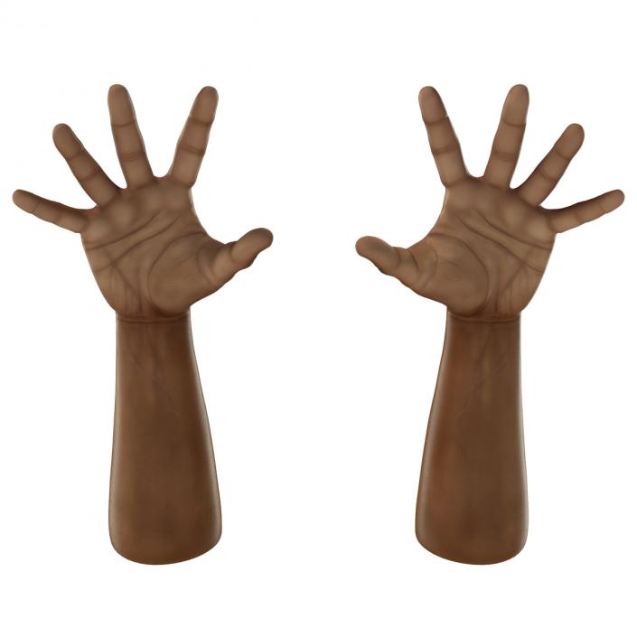 3D African Man Hands 3 Pose 4